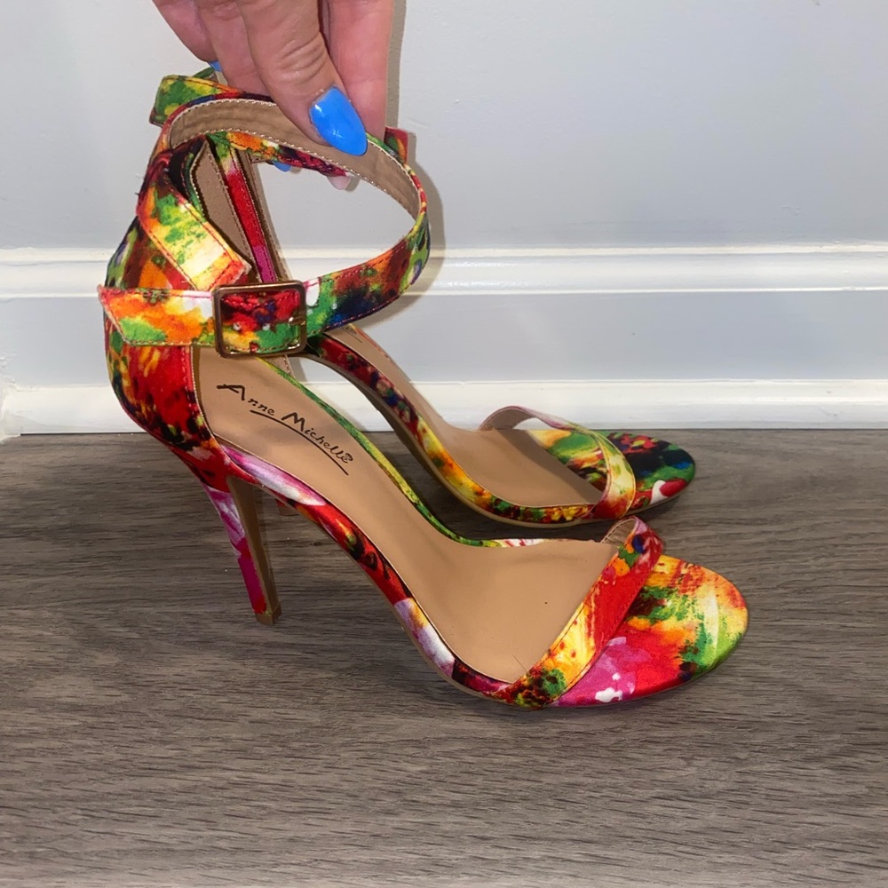 [ANNE MICHELLE] MULTICOLORED HEELS